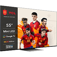 TV MiniLED QLED 55" - TCL 55C835, 4K Mini-LED 144hz, QLED, Google TV, Onkyo, HDR10+, Dolby Vision, Control de voz, Negro