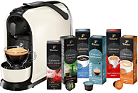 TCHIBO CAFISSIMO Pure + 60 Kapseln (Espresso,  Filterkaffee, Caffè Crema) Kapselmaschine Weiß