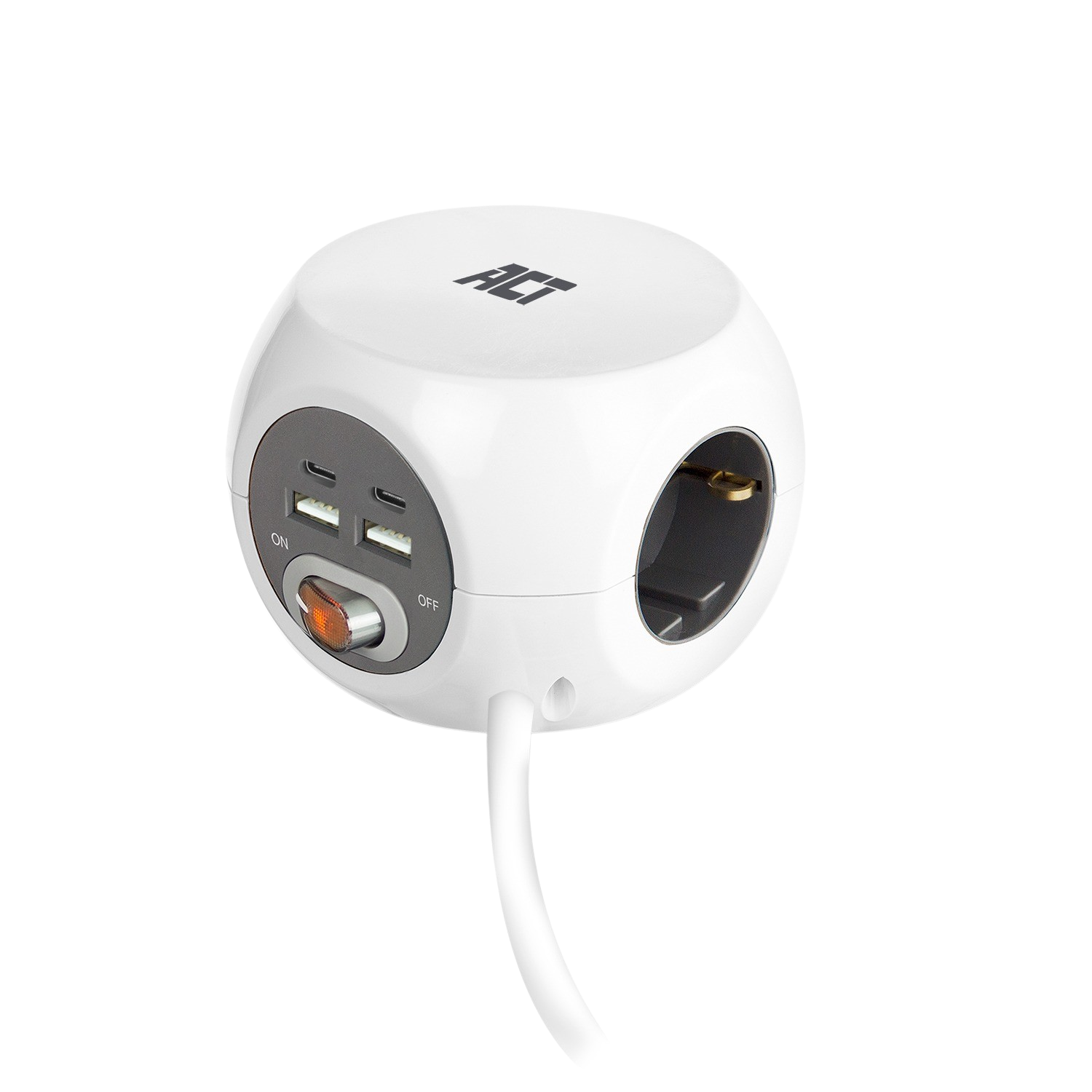 Act Kubusvormige Stekkerdoos 3x Met 4 Usb-poorten 15m afbeelding