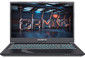 GIGABYTE G5 MF-E2DE333SD Gaming Notebook, i5-12500H, 8GB RAM, 512GB SSD, RTX 4050, 15.6 Zoll FHD 144Hz, FreeDOS, Schwarz