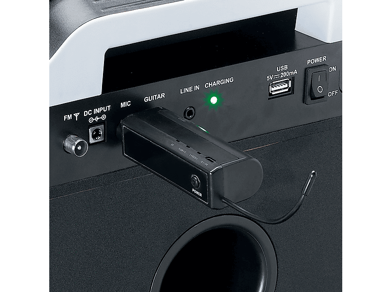 Lenco MCW-011BK Kabelloses Mikrofon mit 6,3 mm Receiver — Foto 3 von 5