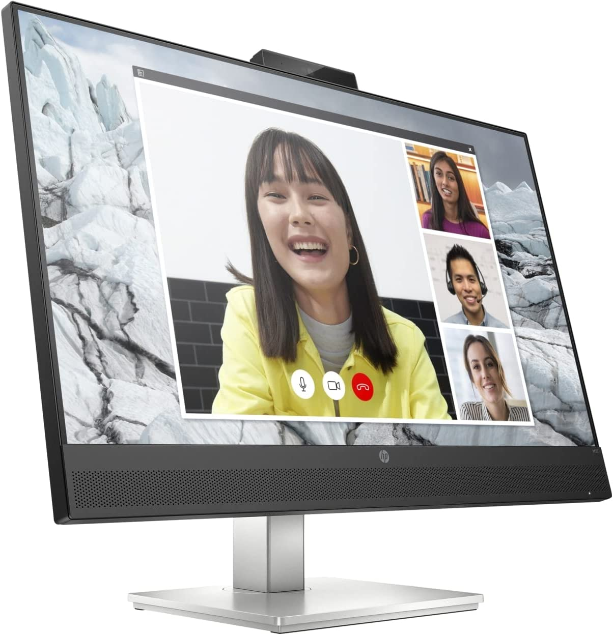 Monitor - HP M27, 27", Full HD, 5 ms, 75 Hz, USB Type-C®, HDMI, IPS, Micrófono, cámara web, Eyesafe®, Negro