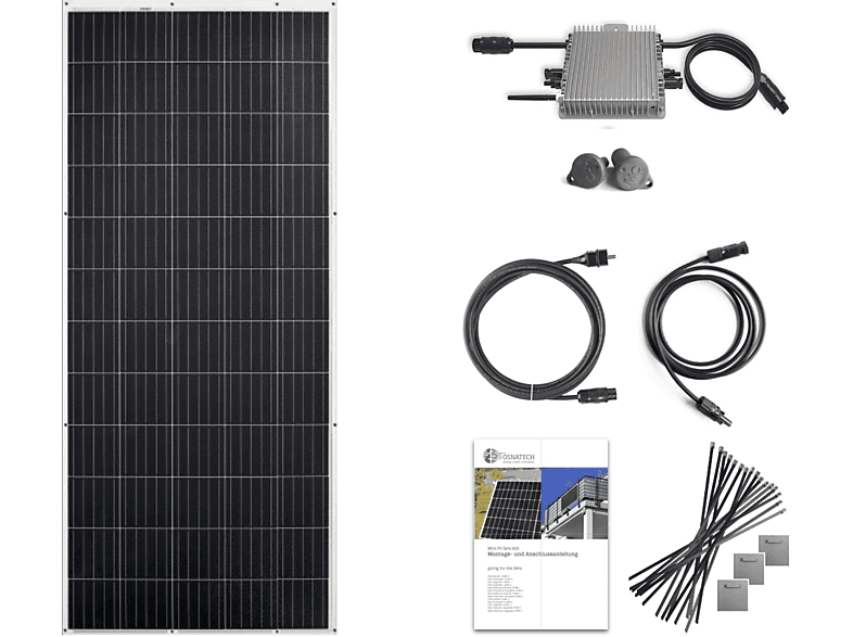 OSNATECH Mini-PV-Set 600 "Balkonkraftwerk" FLEX 310W-1-Starter Balkon ...