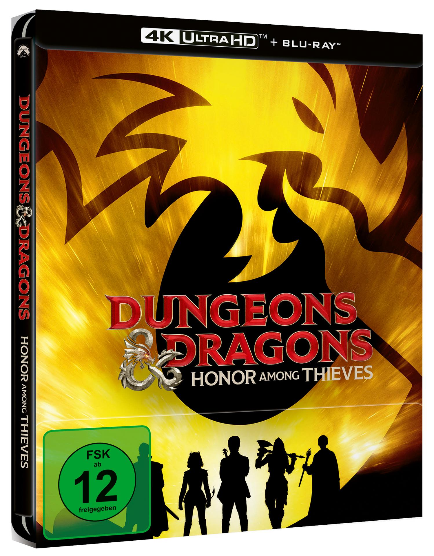 Dungeons & Dragons Filmcover mit Logo und Charakteren.