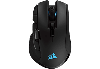 CORSAIR IRONCLAW RGB WIRELESS vezeték nélküli optikai egér, Bluetooth és 2,4GHz USB, fekete (CH-9317011-EU)