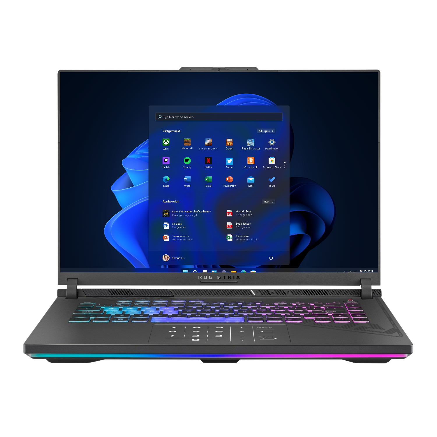 ASUS ROG Strix G16 G614JV-N3242W - 16 inch - Intel Core i7 - 16 GB - 512 GB - GeForce RTX 4060