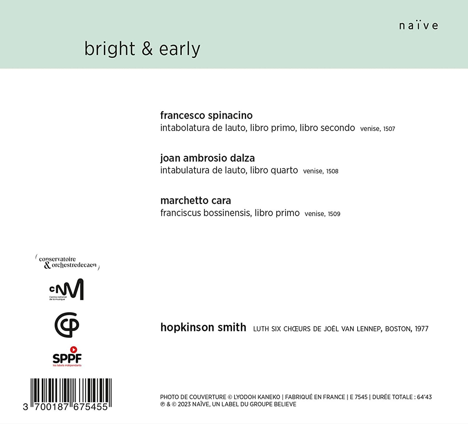 Hopkinson Smith - Bright And Early  - (CD)