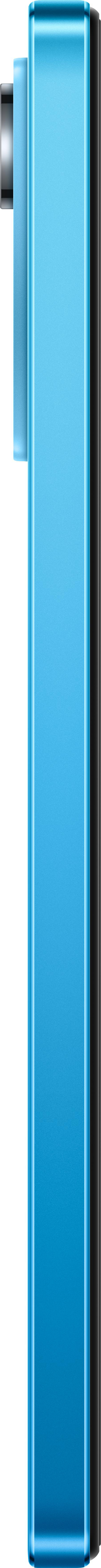 Ein blaues, glänzendes, rechteckiges Objekt mit silbernem Aufsatz.