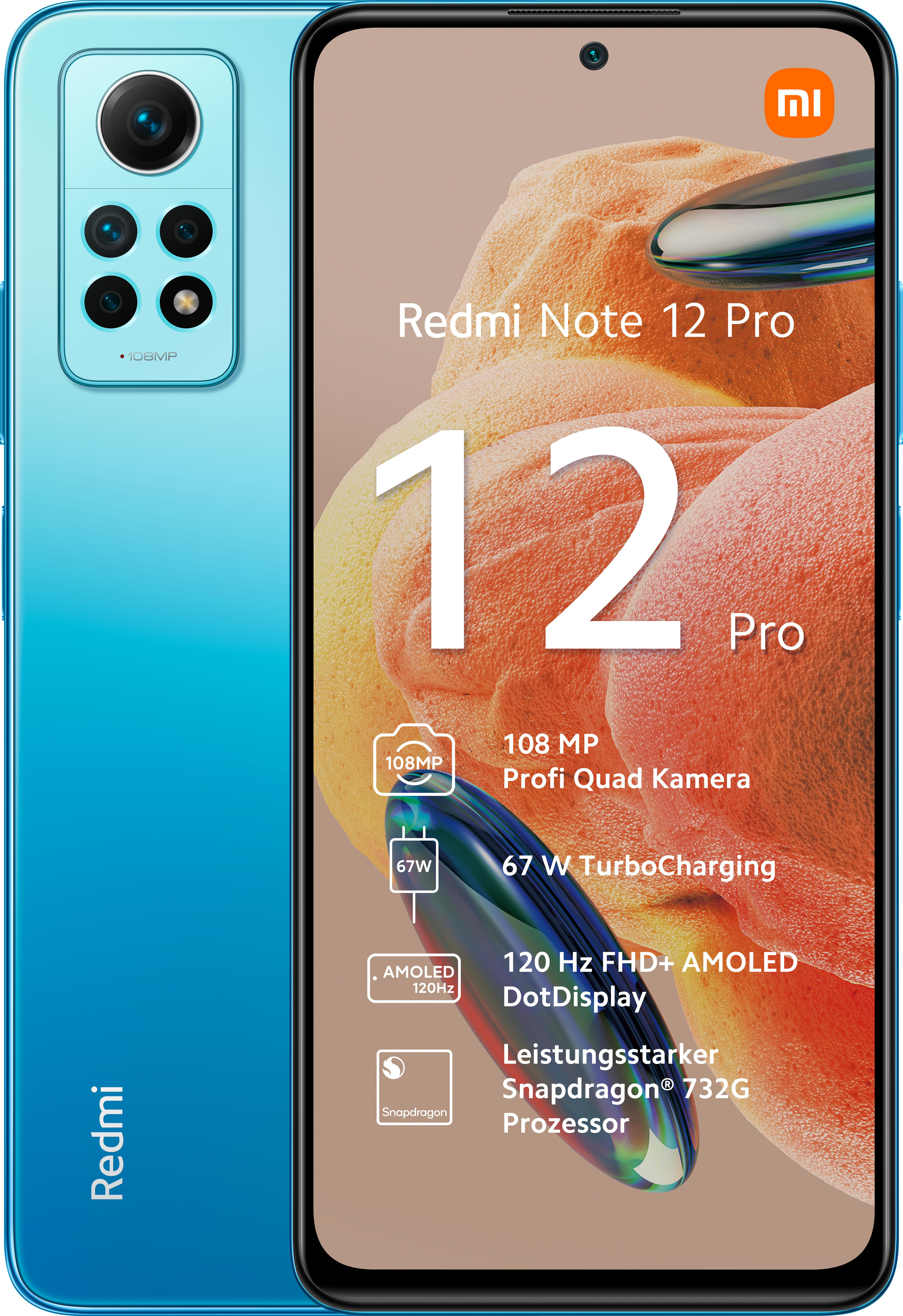 XIAOMI Redmi Note 12 Pro 256 GB Glacier Blue Dual SIM 256 Glacier 
