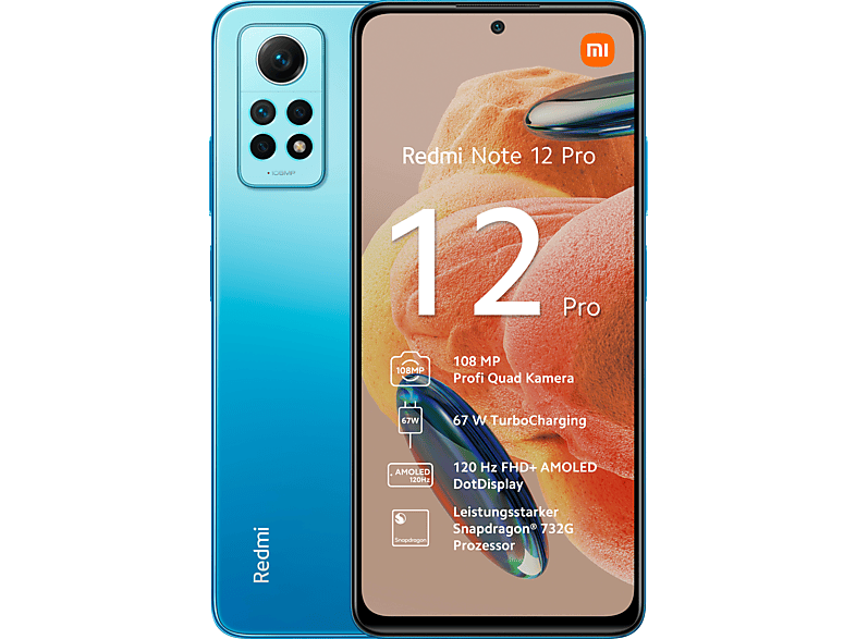 XIAOMI Redmi Note 12 Pro 256 GB Glacier Blue Dual SIM 256 Glacier Blue Ja  Smartphone | MediaMarkt
