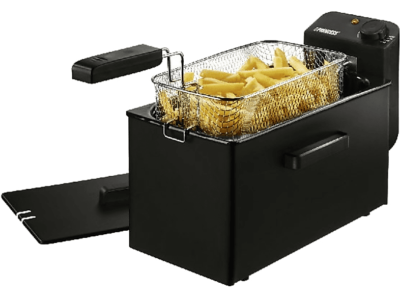 Freidora - Princess 182727 Black Fryer, 2000W, 3L de capacidad, Filtro aceite seguridad