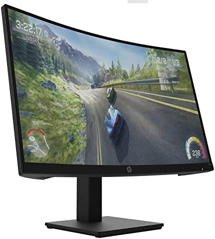 Monitor gaming - HP X27c, 27" Full HD, 165 Hz, 1ms, VA, Curvo, 1 HDMI, FreeSync™, Altura ajustable, Negro