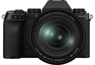 FUJIFILM X-S10 Body + FUJINON XF16-80mm F4 R OIS WR - Systemkamera Schwarz