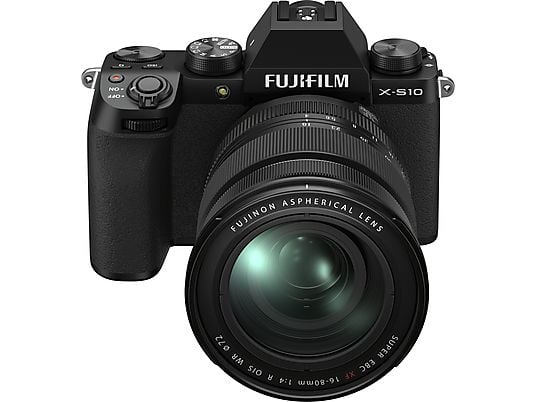 FUJIFILM Boîtier X-S10 + FUJINON XF16-80mm F4 R OIS WR - Appareil photo à objectif interchangeable Noir