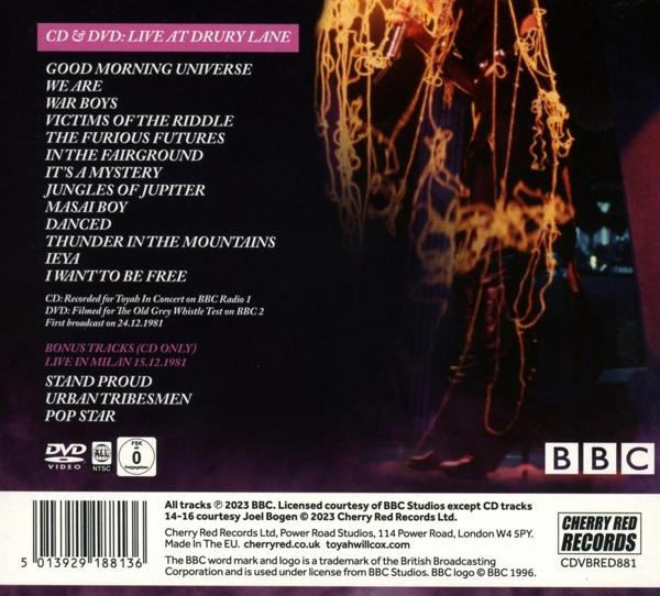 Toyah - Live At Drury Lane  - (CD + DVD Video)