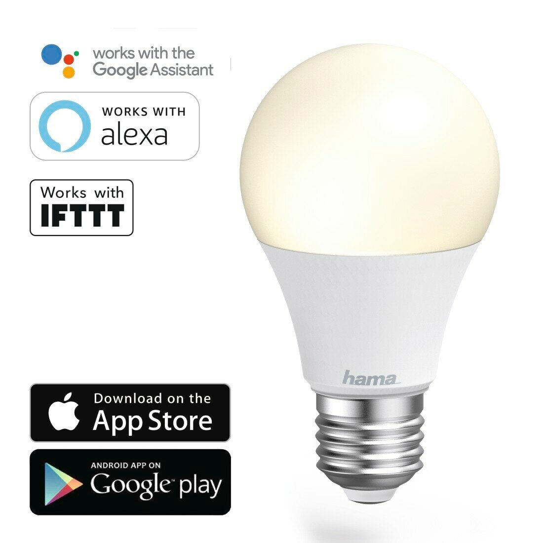 Żarówka LED HAMA WiFi E27 Biały