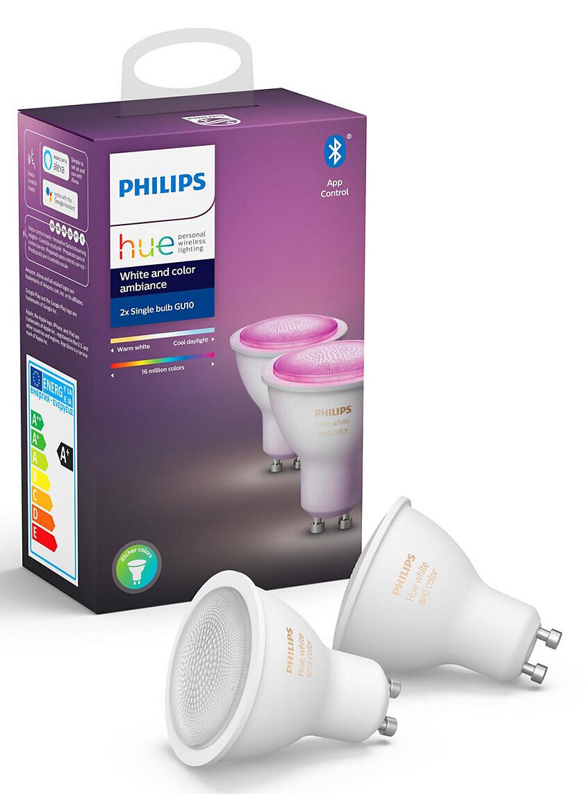 Inteligentna żarówka PHILIPS HUE White and color ambiance 2xGU10