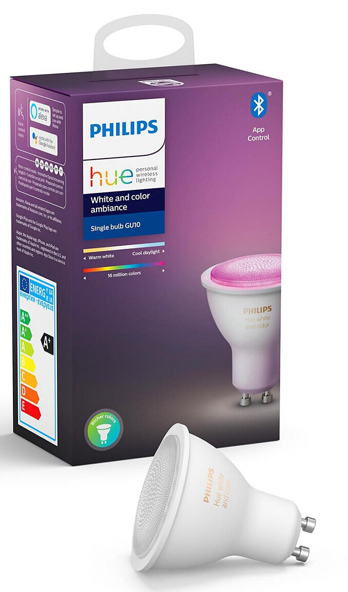 Inteligentna żarówka PHILIPS HUE White and color ambiance 2xGU10