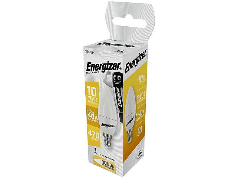 Żarówka LED ENERGIZER Candle E14 470lm 40W ciepła – zdjęcie 3