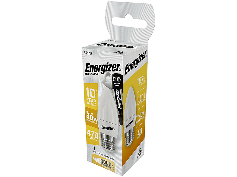 Żarówka LED ENERGIZER Candle E27 470lm 40W ciepła – zdjęcie 3