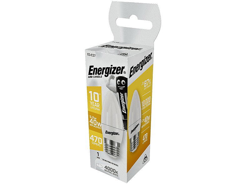 Żarówka LED ENERGIZER Candle E27 470lm 40W neutralna – zdjęcie 3