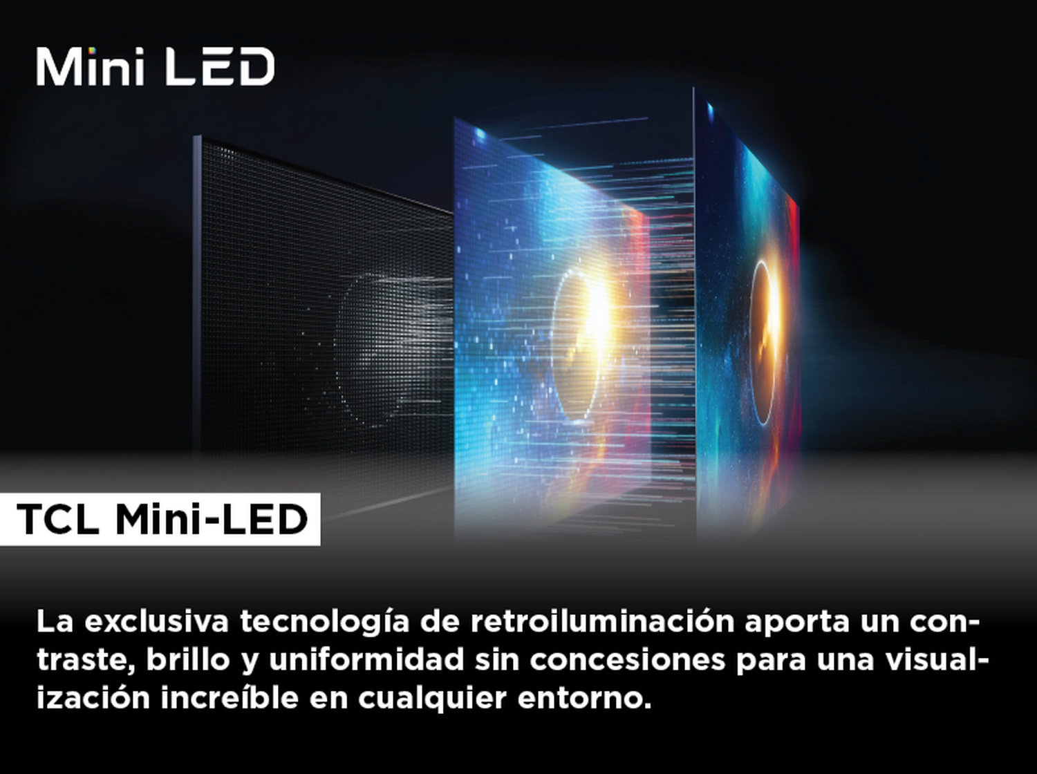 TV Mini LED 85" - TCL 85C845, QLED 4K, Quad Core, Smart TV, DVB-T2, Google TV, Game Master, Negro