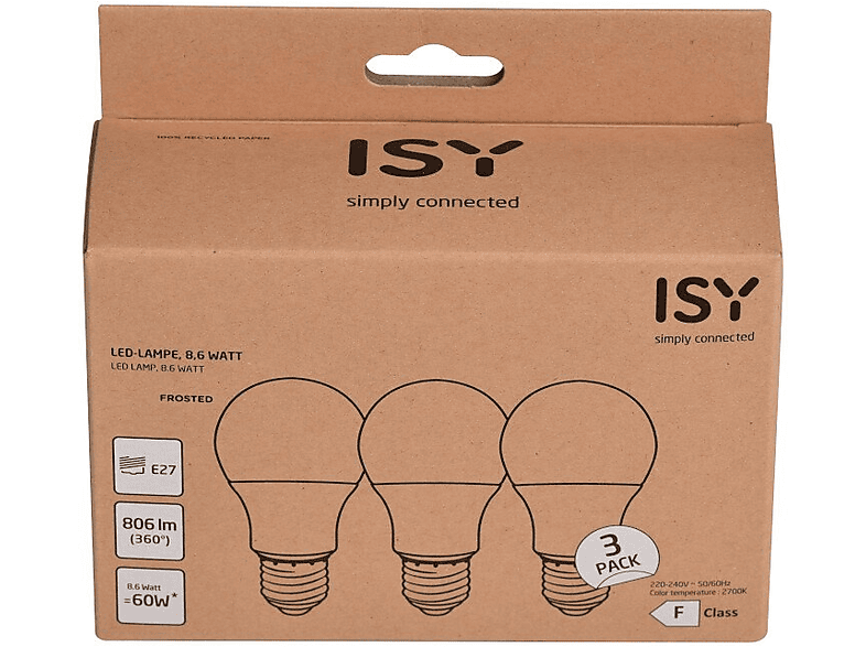 Żarówka LED ISY LED-E27-8.6W 3szt – zdjęcie 2