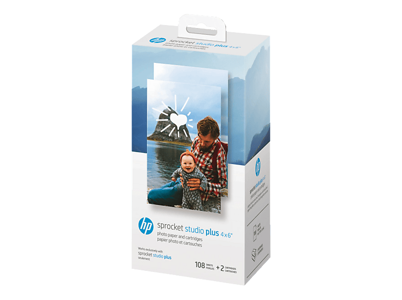 Impresora Instantánea HP Sprocket Studio Plus - Imprime Fotos 4x6 Desde El Móvil Vía Wi-Fi, Incluye 118 Hojas