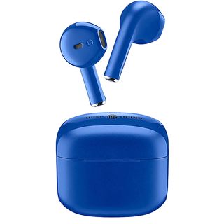 Auriculares True Wireless - Music Sound BTMSTWSSWAGB, De cápsula, Bluetooth,  Autonomía de hasta 20 h, Azul