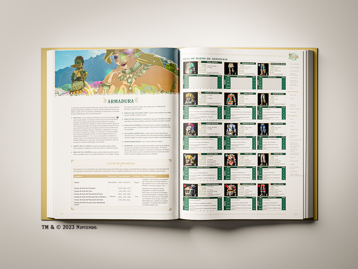 Libro abierto con páginas de juego y texto.