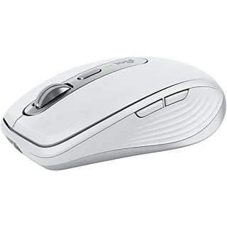 Ratón inalámbrico - Logitech MX Anywhere 3S, Bluetooth, 8000 ppp, Multiplataforma, Botones personalizables, Carga rápida, Multisistema, Blanco