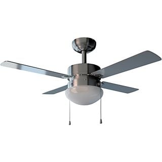 Ventilador de techo - Cecotec EnergySilence Aero 450, Con luz, Función frío y calor, 50W, 106 cm, Inox