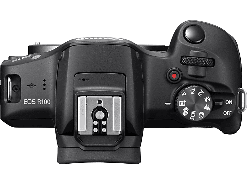 CANON EOS R100 Kit Systemkamera mit Objektiv 18-45 mm, 7,62 cm Display, WLAN