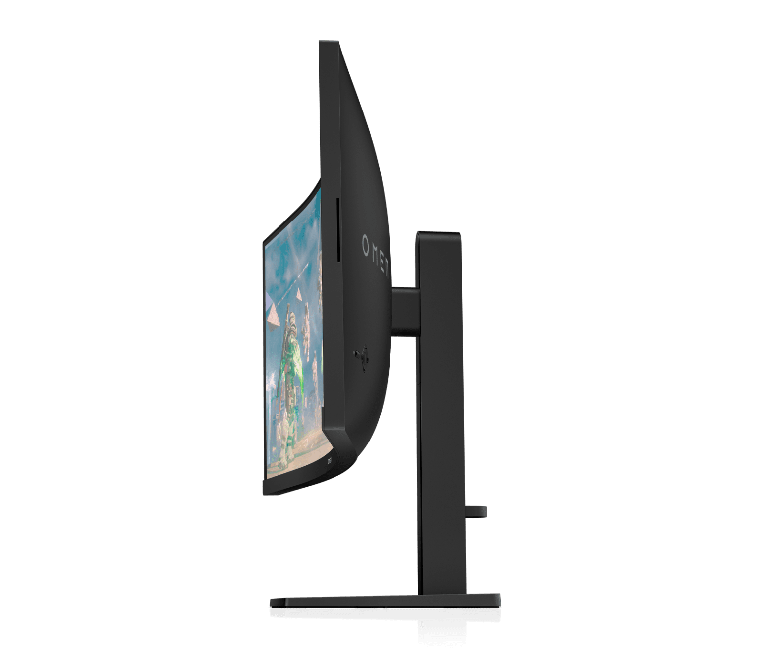 Monitor gaming - HP OMEN 34C curvo , 34", WQHD, 1 ms, 165 Hz, 1 DisplayPort™ 1.4  2 HDMI 2.0, HDR, AMD FreeSync™ Premium, Eyesafe®, Altavoces, Negro