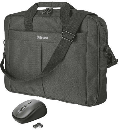 Torba na laptopa TRUST Primo 16 cali Czarny (21685) + mysz bezprzewodowa