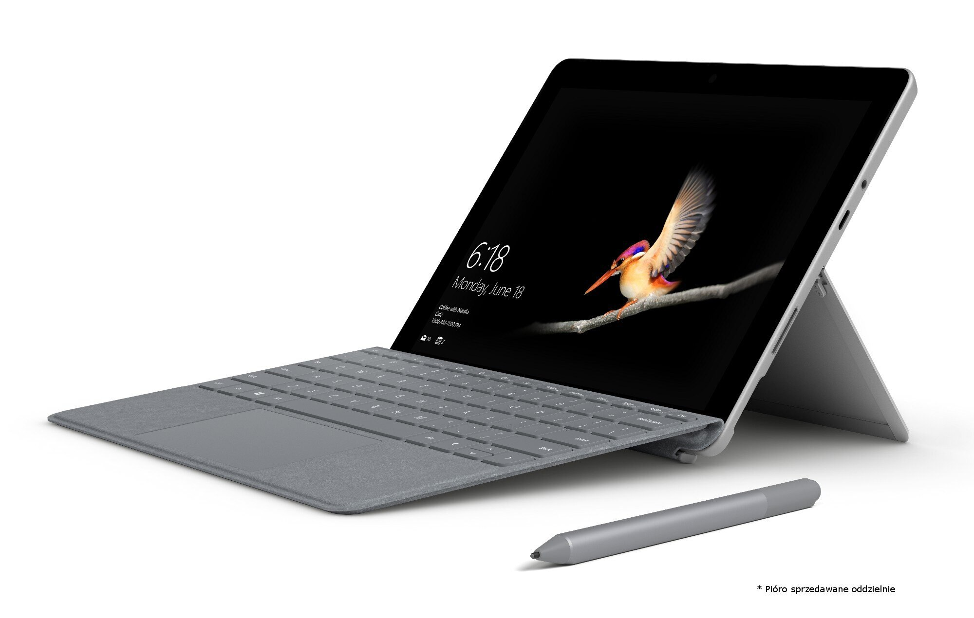 Klawiatura MICROSOFT Surface Go Signature Type Cover Platynowy KCS-00013