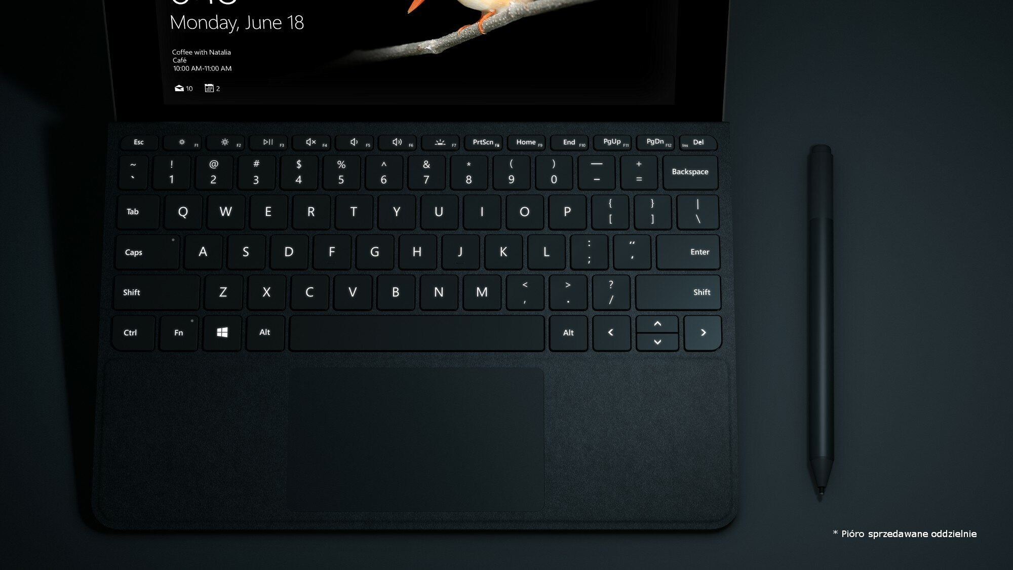 Klawiatura MICROSOFT Surface Go Signature Type Cover Grafitowy KCS-00033