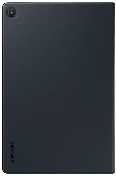 Czarny tablet, tył, z obiektywem aparatu u góry.