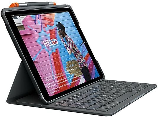 Etui z klawiaturą LOGITECH Slim Folio do iPad (7. generacji) Grafitowy 920-009480