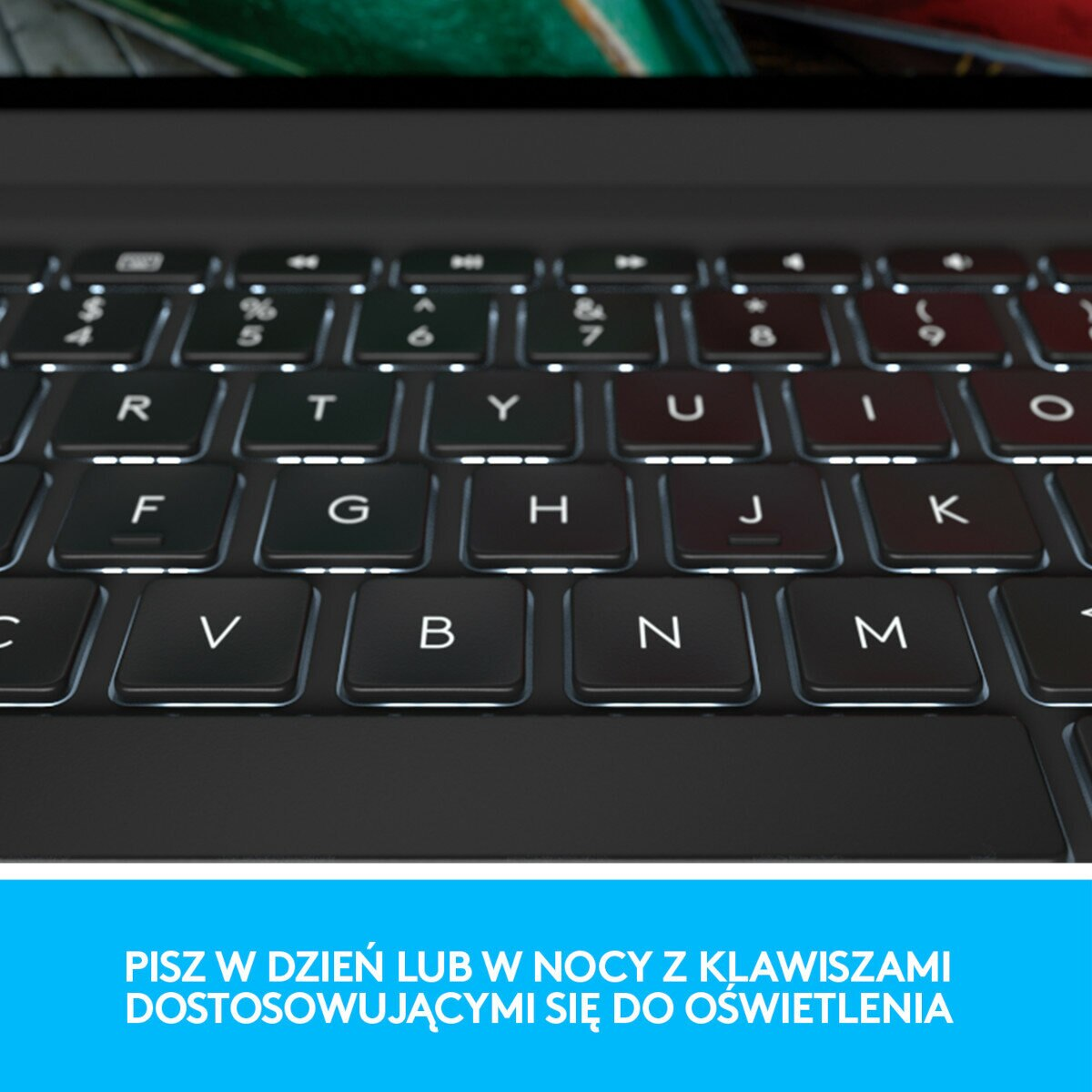 Etui z klawiaturą LOGITECH Slim Folio Pro 11 cali (1. 2. i 3. gen) Czarny 920-009689