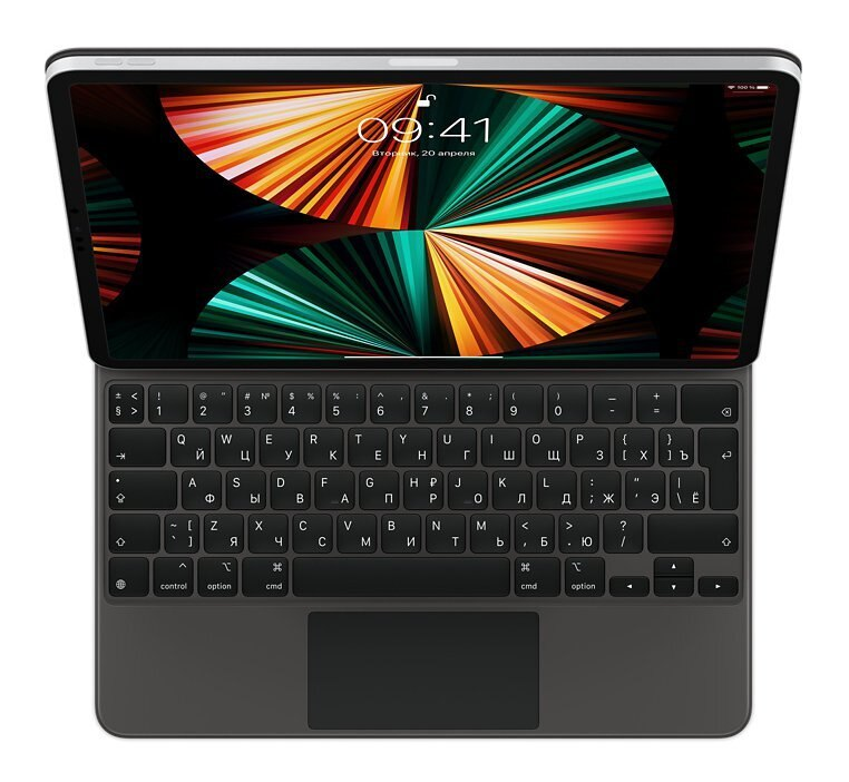 Klawiatura APPLE Magic Keyboard do iPada Pro 12.9 cala (5. generacji) – rosyjski Czarny MJQK3RS/A
