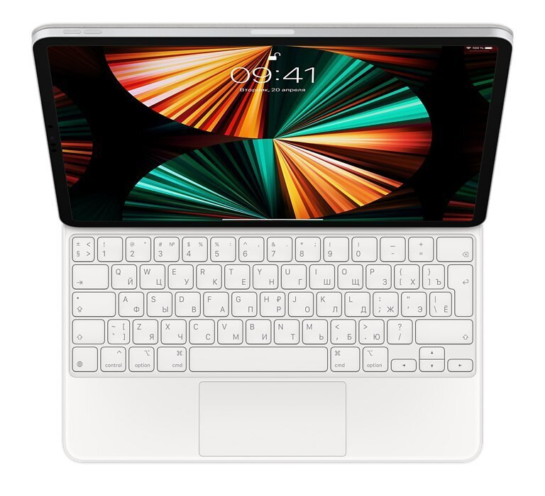 Klawiatura APPLE Magic Keyboard do iPada Pro 12.9 cala (5. generacji) – rosyjski Biały MJQL3RS/A