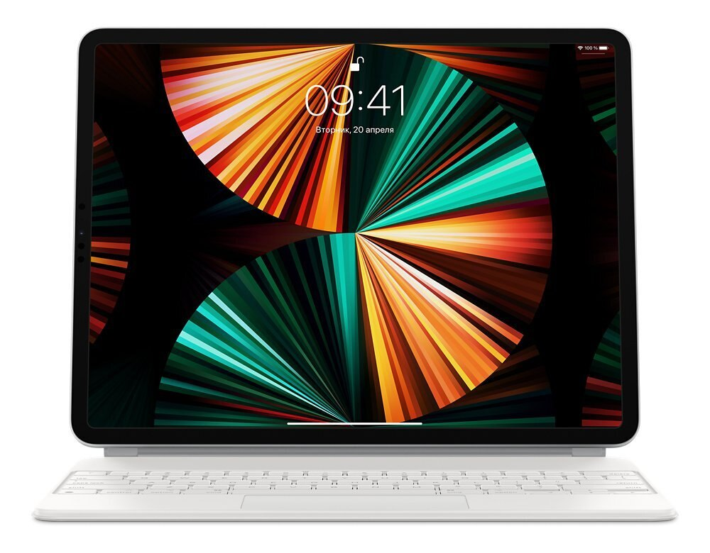 Klawiatura APPLE Magic Keyboard do iPada Pro 12.9 cala (5. generacji) – rosyjski Biały MJQL3RS/A