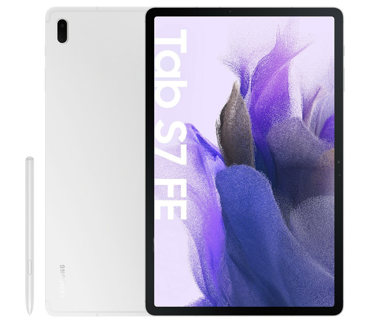 Biały tablet z rysikiem. Ekran wyświetla tekst. Białe tło.