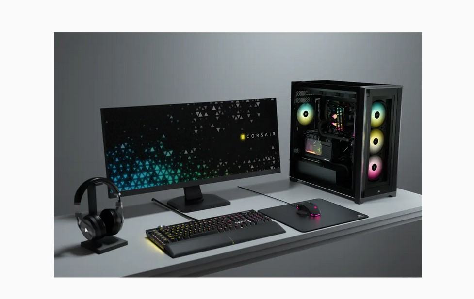 CORSAIR iCUE 5000X RGB Tempered Glass Mid Tower Gaming Bilgisayar Kasası Siyah