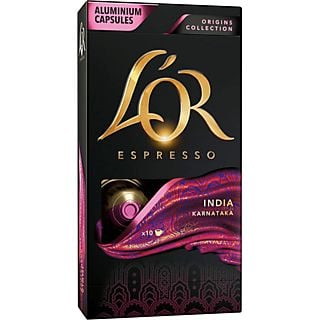 Cápsulas monodosis - L'OR ESPRESSO India Karnataka, Pack 10, Compatibles con Nespresso
