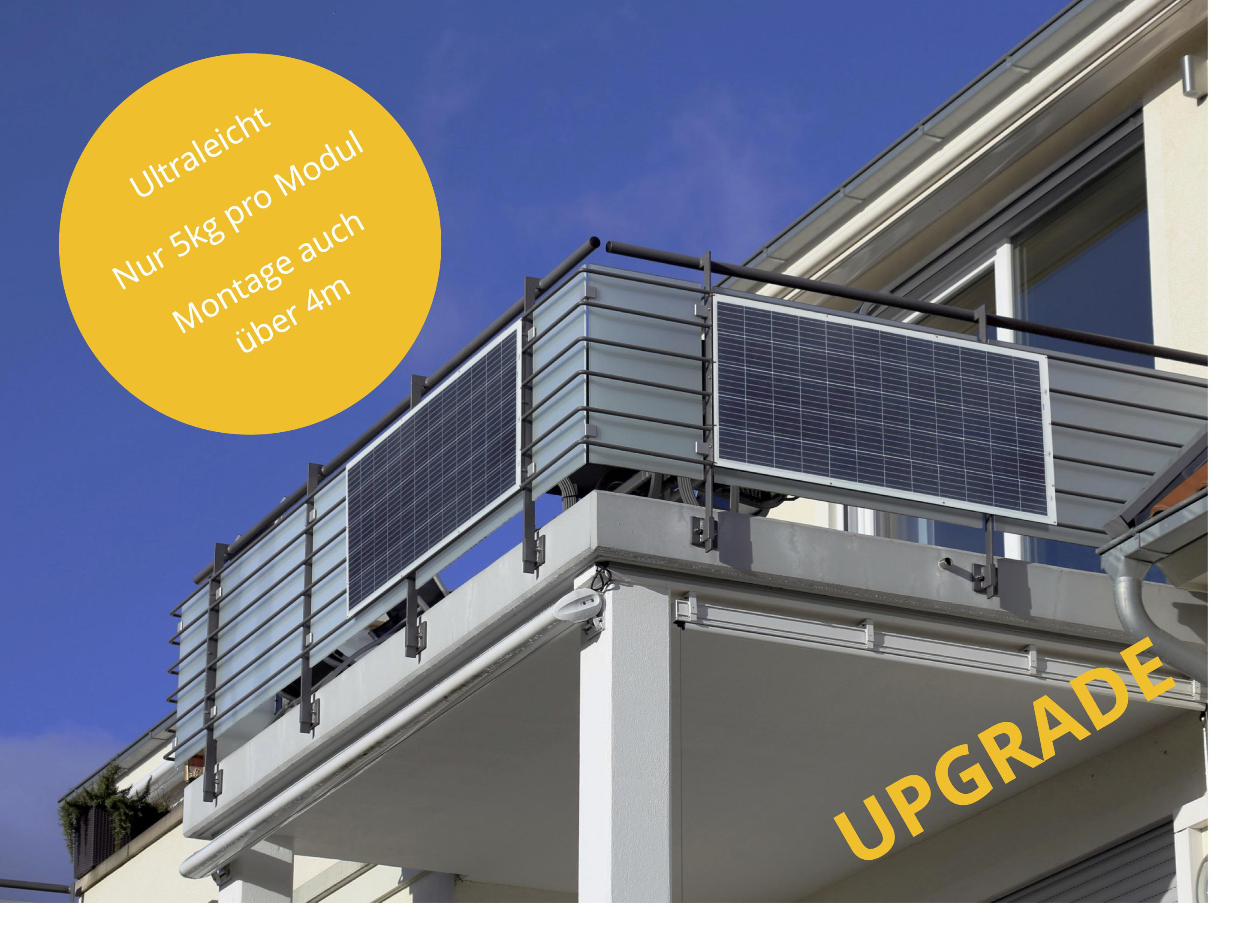 OSNATECH Ergänzungsmodul Balkon-Solaranlage für 600 FLEX 310W-1 UPGRADE Mini-PV-Set \