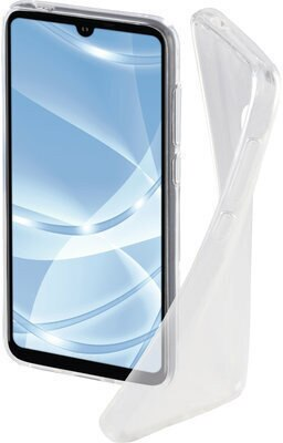 Przezroczyste etui na telefon leży obok smartfona.