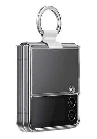 Etui SAMSUNG Clear Cover z pierścieniem do Galaxy Z Flip4 5G Przezroczysty PROSTO