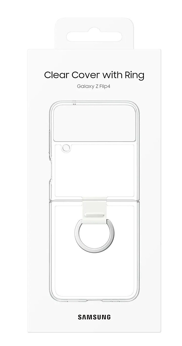 Etui SAMSUNG Clear Cover z pierścieniem do Galaxy Z Flip4 5G Przezroczysty PROSTO